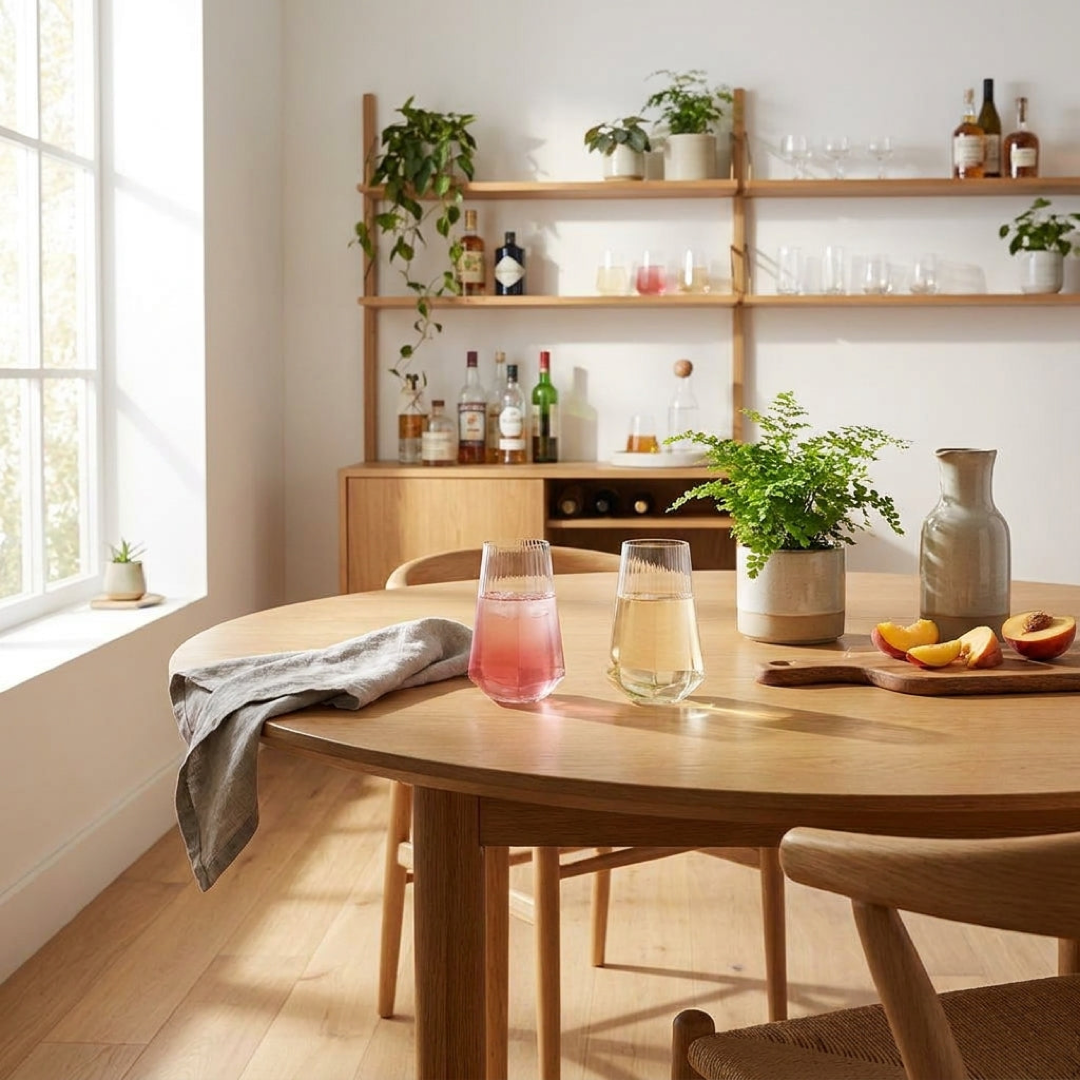Faceted Highball Glasses for a Steady Grip