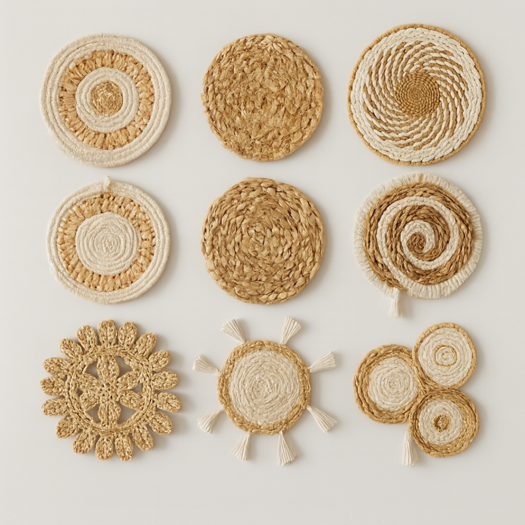 Rattan Wall Basket Gallery Set for Effortless Warmth