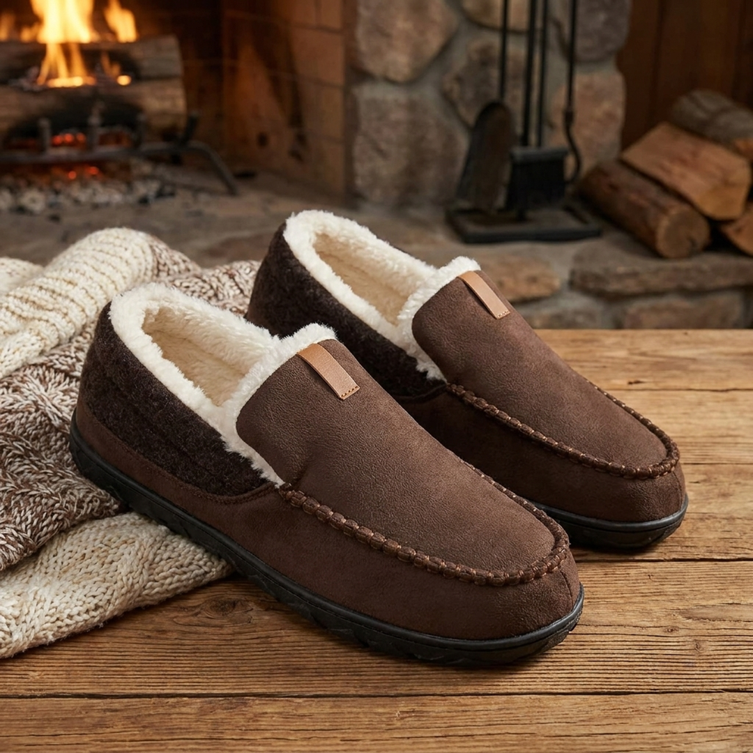 Men's Wool-Look Slip-Ons for Easy Warmth