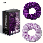 Pure Silk Scrunchie Pair for Crease-Free Hold