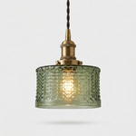 Sculpted Glass Pendant Light for Calming Glow