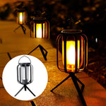 Dual-Flame Solar Lantern For Effortless Outdoor Glow
