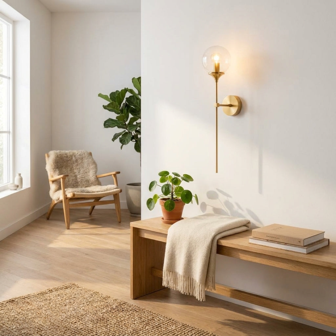 Glass Globe Wall Sconce for a Warm Glow