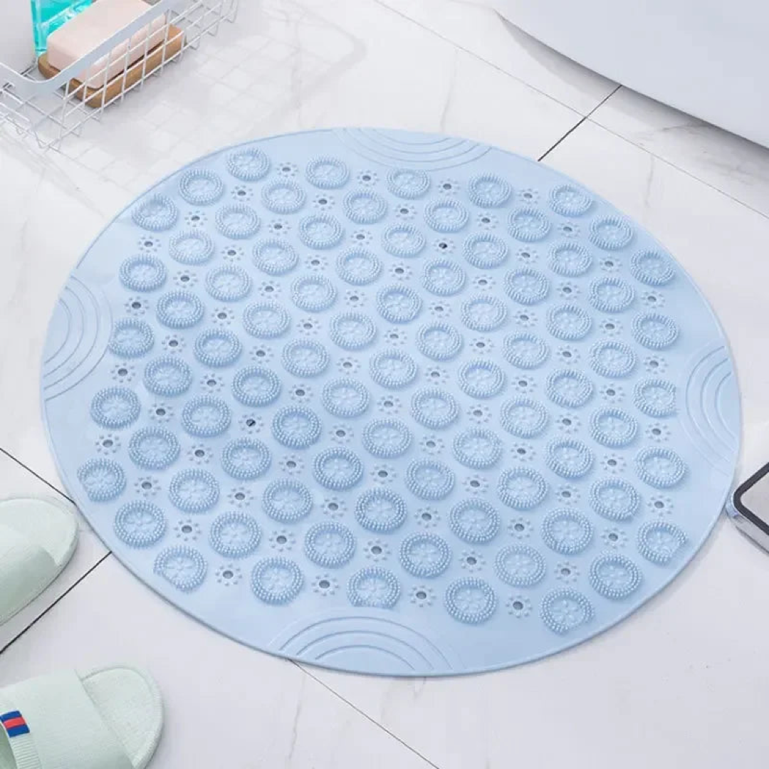 Round Non-Slip Bath Mat with Suction Cups