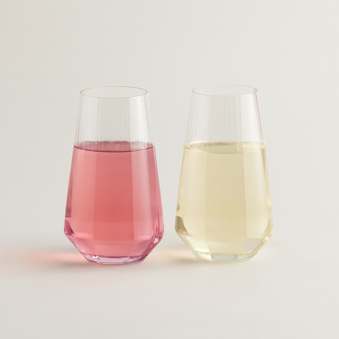 Faceted Highball Glasses for a Steady Grip