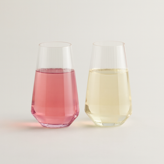 Faceted Highball Glasses for a Steady Grip