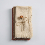 Frayed Cotton Napkin Set for Cozy Tables