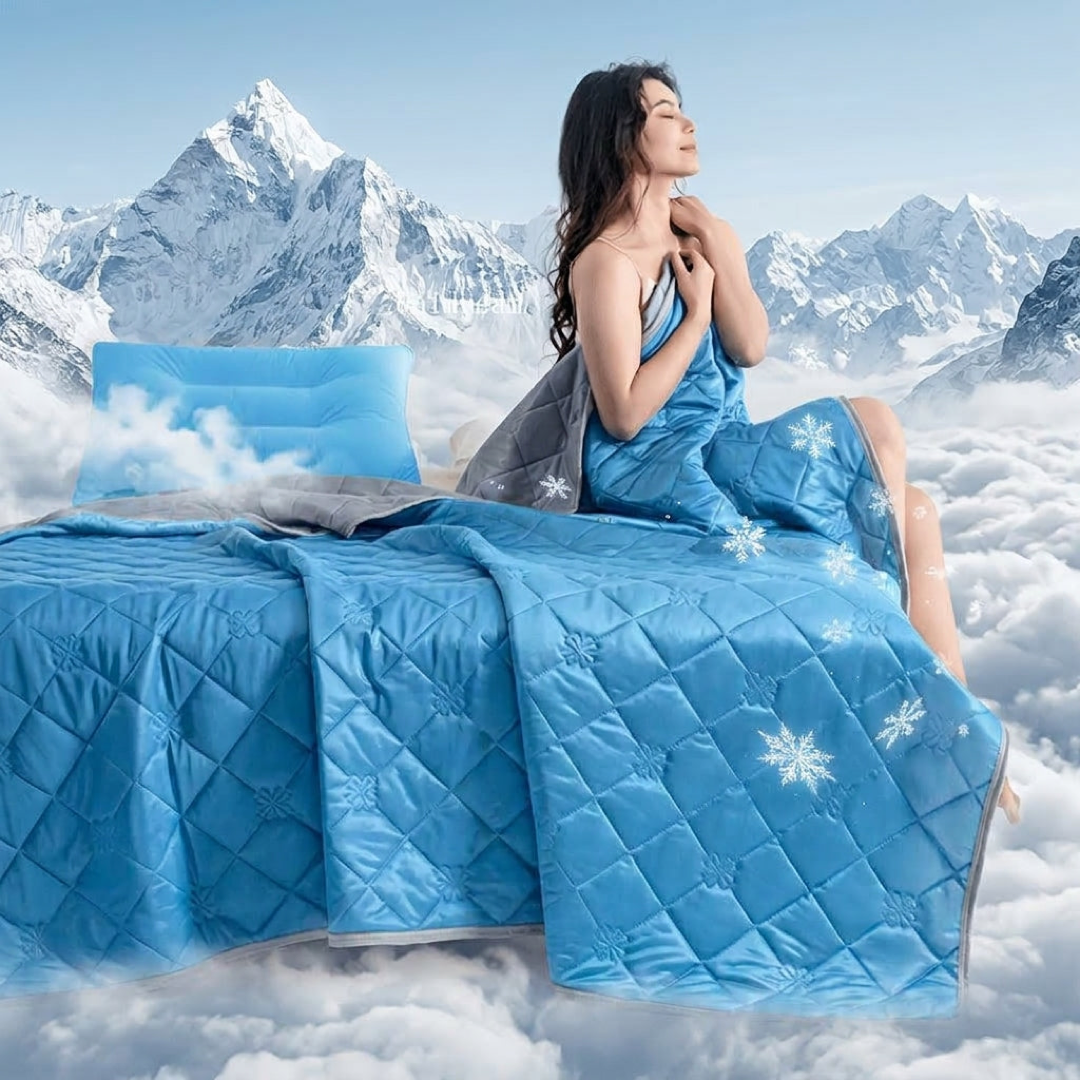 Dual-Sided Cooling Blanket for Restful Sleep