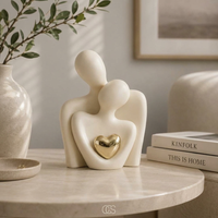 Ceramic Couple Figurine for Refined Spaces