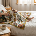 Floral Gauze Blanket for Breathable Comfort