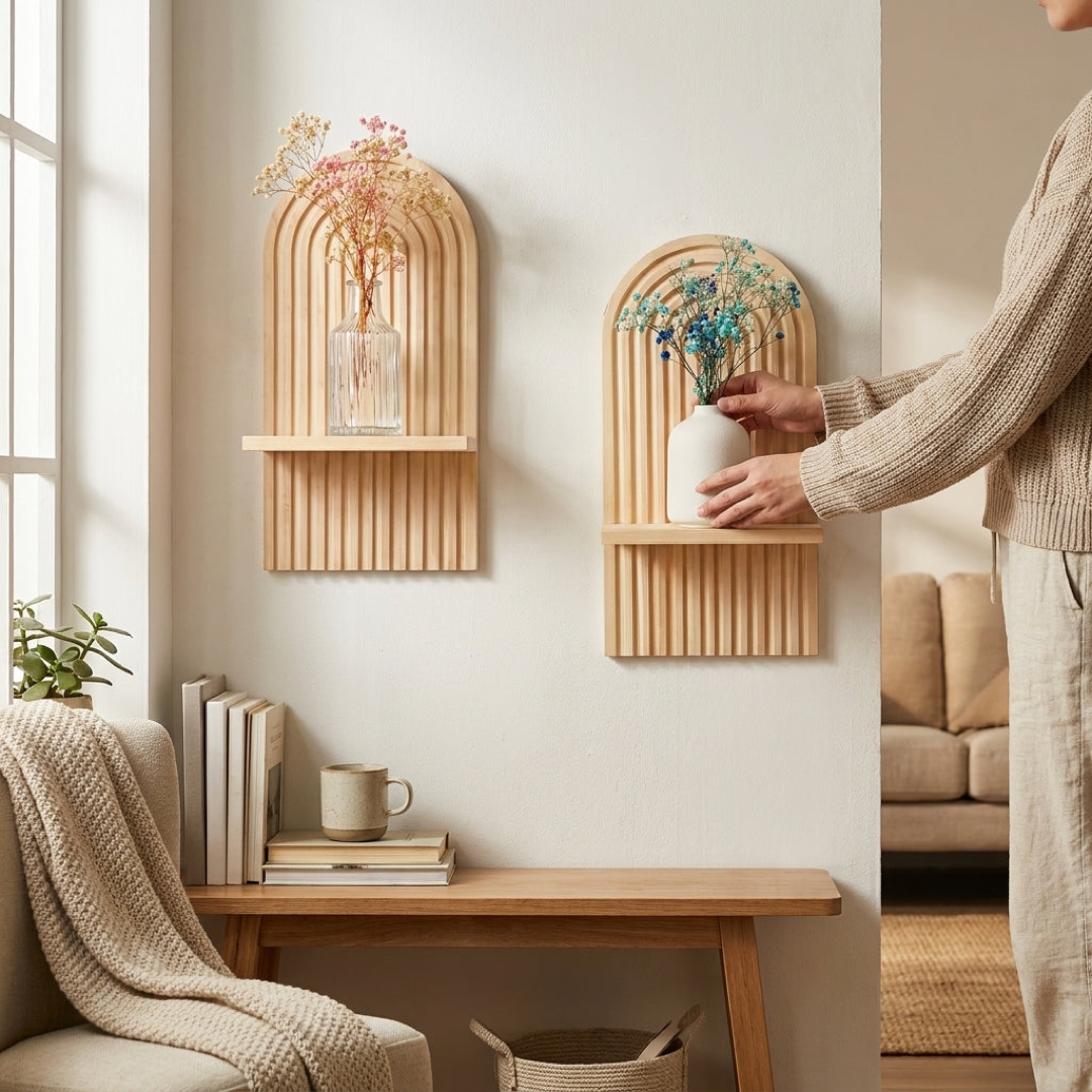 Boho Floating Shelves For Clutter-Free Walls