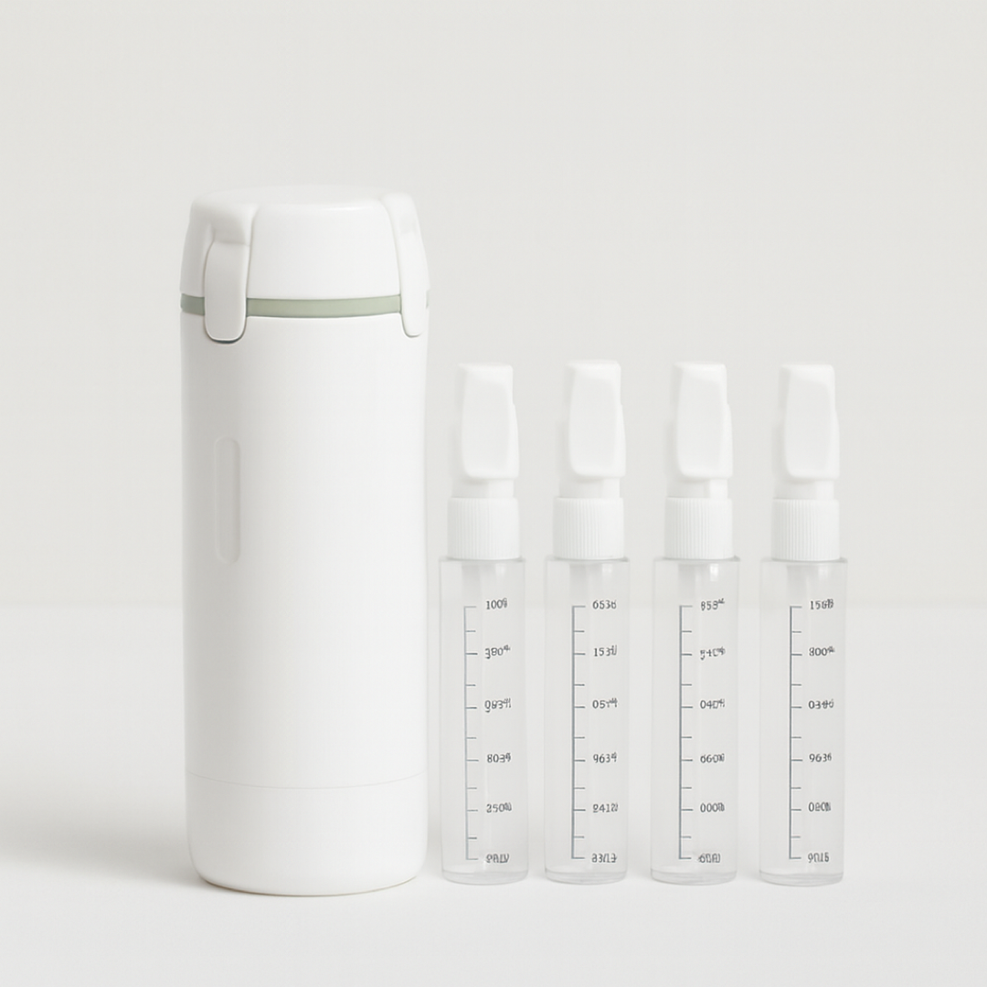 Four-Chamber Travel Bottle for Spill-Free Packing