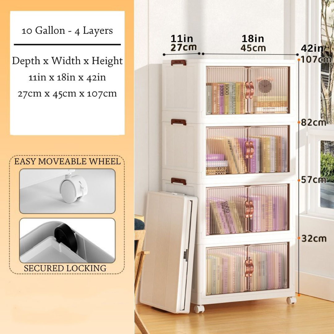 Clear-Front Storage Bins for Easy Access