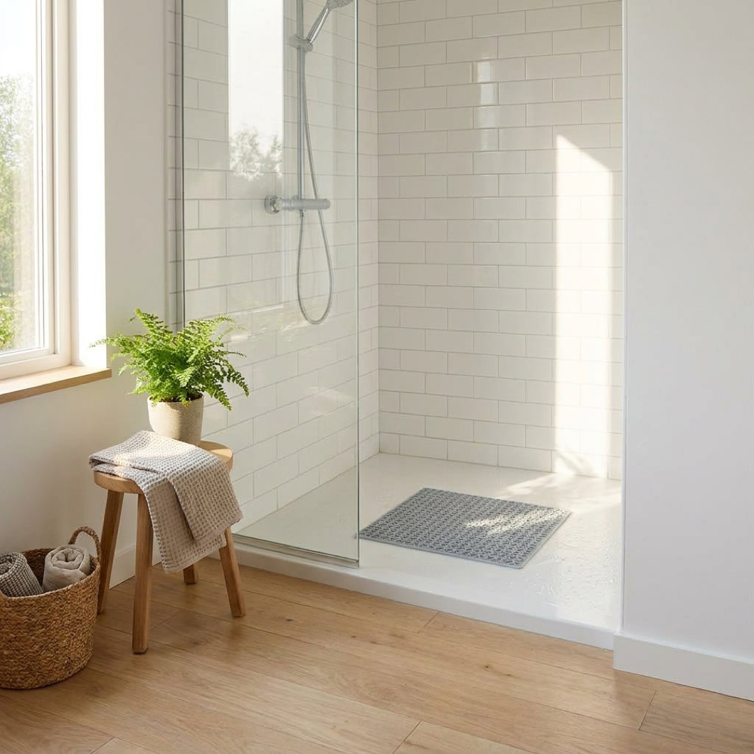 Modular Shower Tiles for Safer, Drier Floors