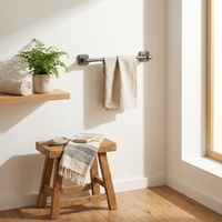 Adhesive Aluminum Towel Bar for Drill-Free Setup