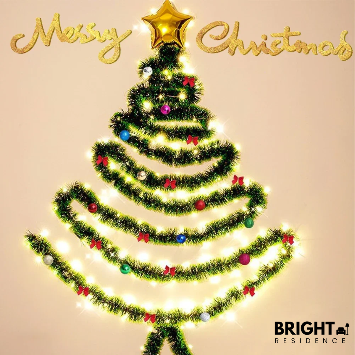 Wall Christmas Tree for Festive Small Spaces