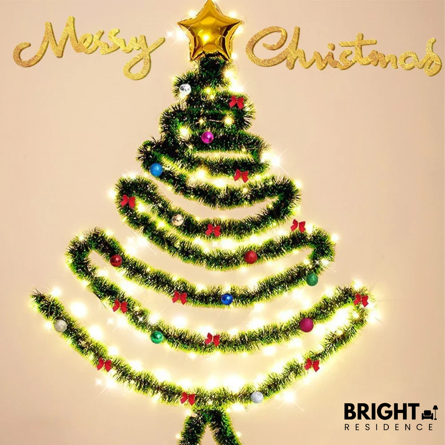 Wall Christmas Tree for Festive Small Spaces