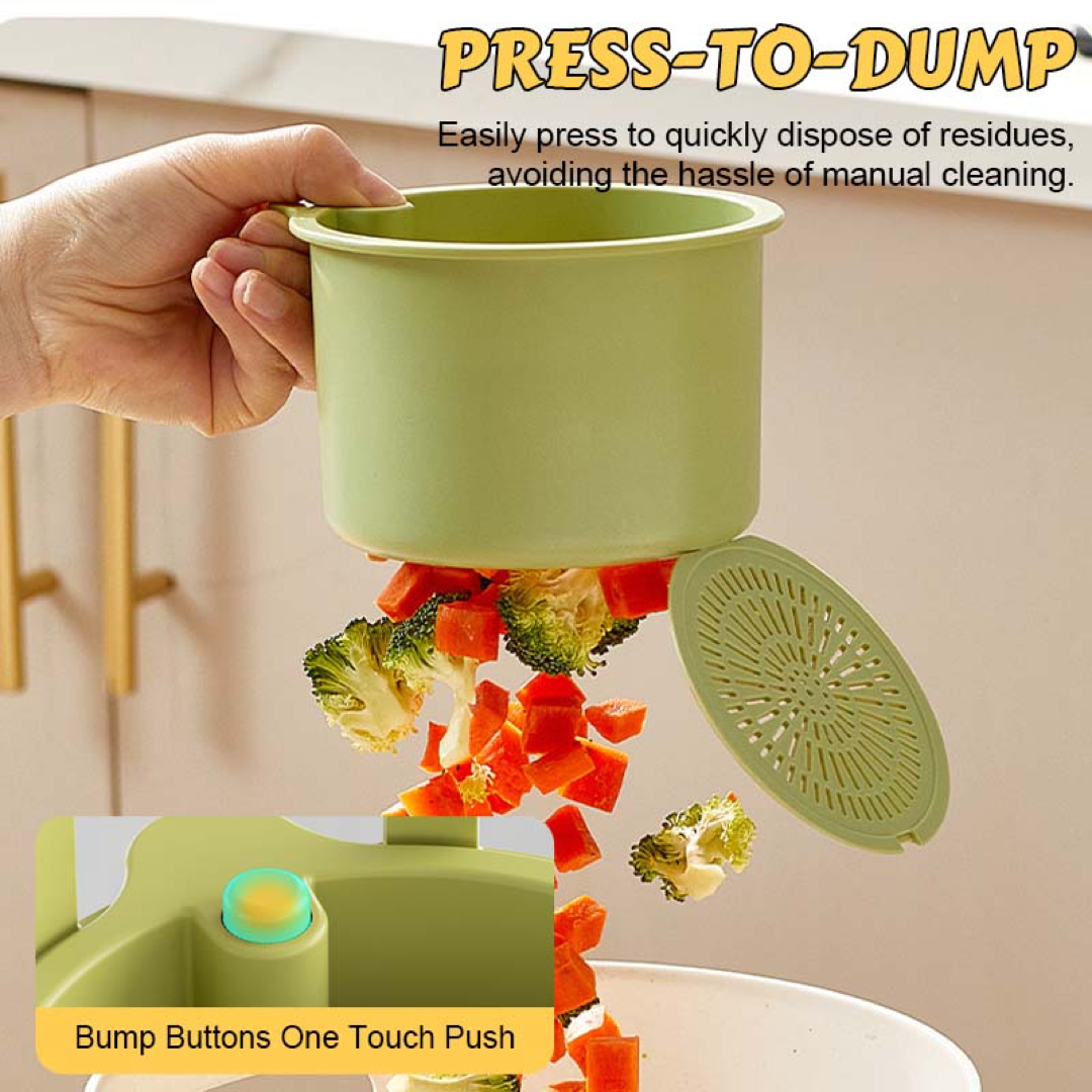 Sink-Edge Scrap Basket for Easier Cleanup