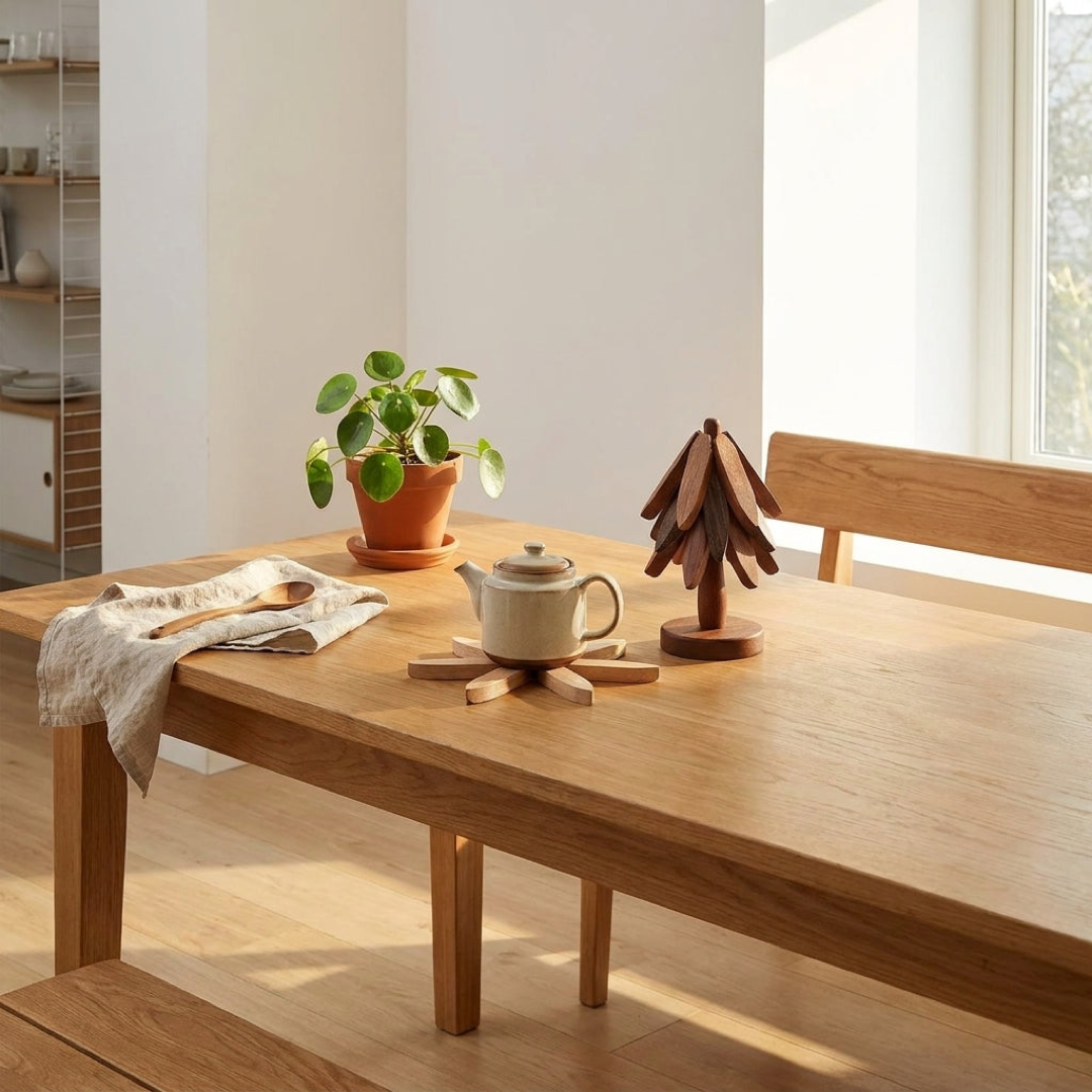 Wooden Trivet for Heat-Safe Surfaces