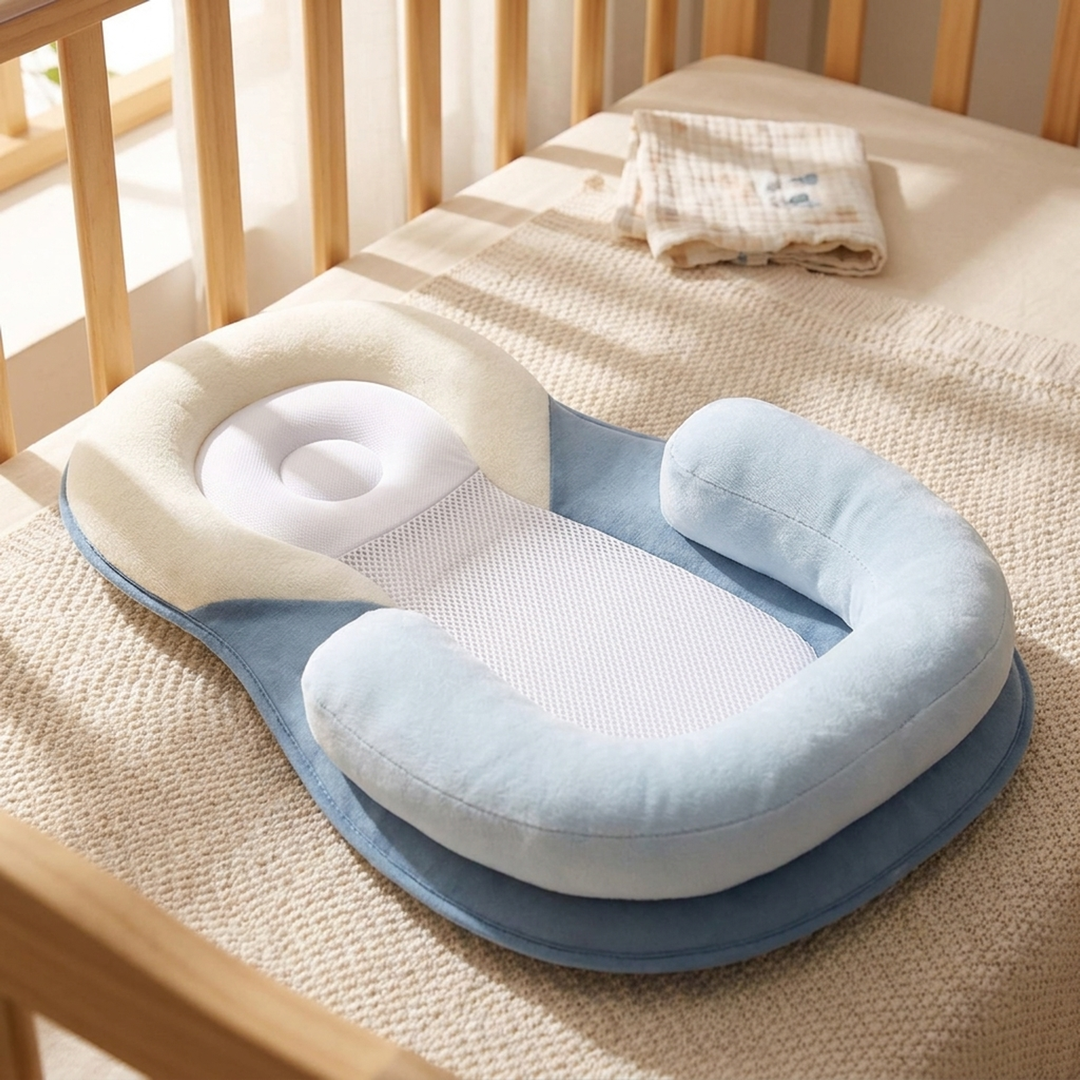 Contoured Baby Pillow For Gentle Head Support