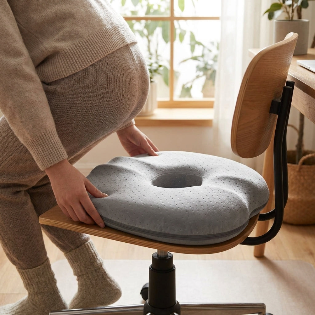 Contoured Memory Foam Seat Cushion with Washable Cover