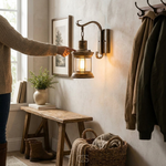 Vintage Cage Wall Light for a Warm Glow