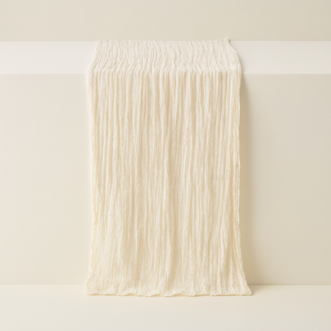 Flowing Gauze Table Runner for Effortless Elegance