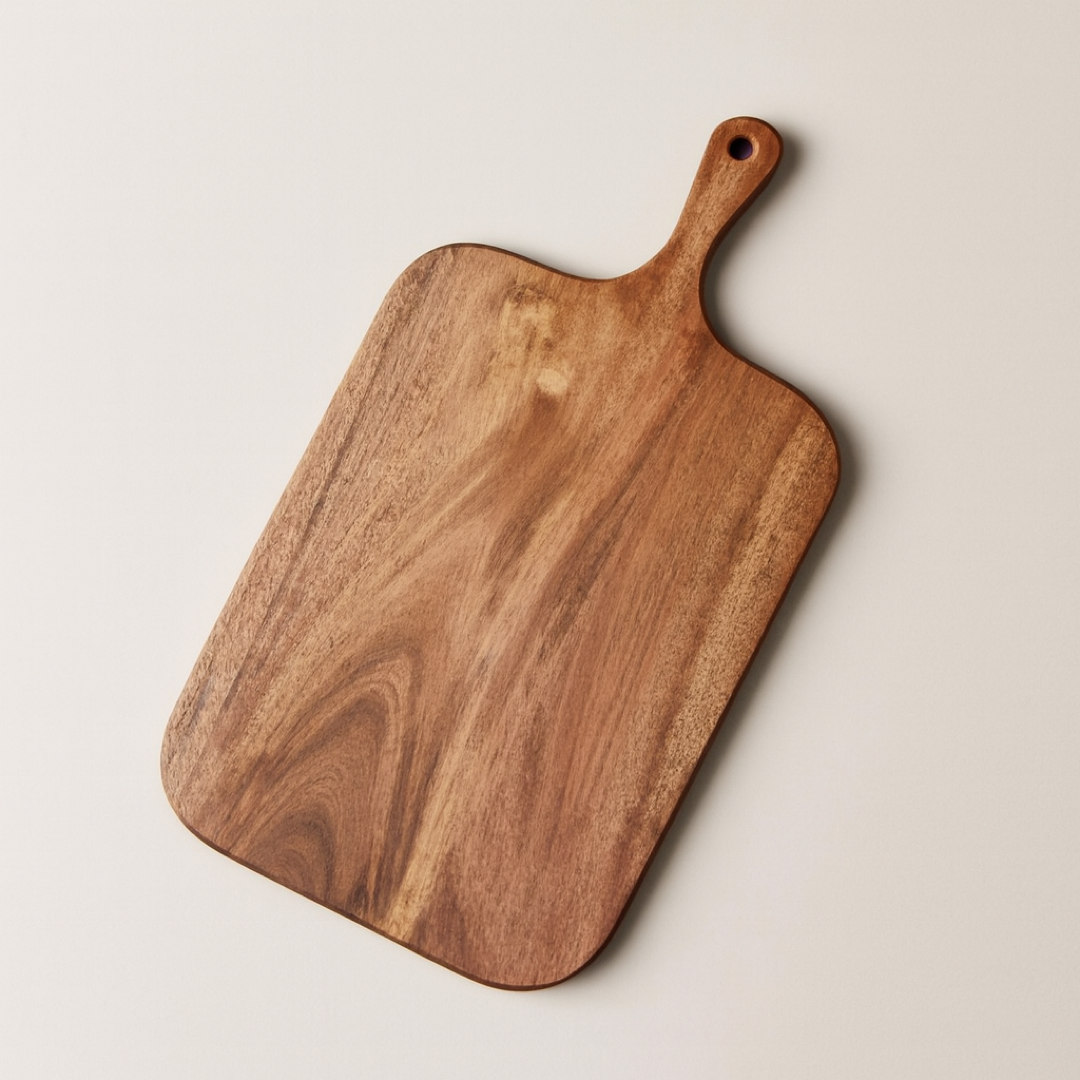 Double-Sided Wooden Board for Prep and