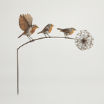 Kinetic Robin Garden Stake for Peaceful Memorials