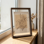Solid Wood Floating Frame for Light-Filled Displays