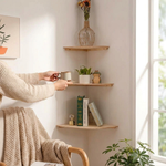 Solid Pine Corner Shelf for Space-Saving Storage