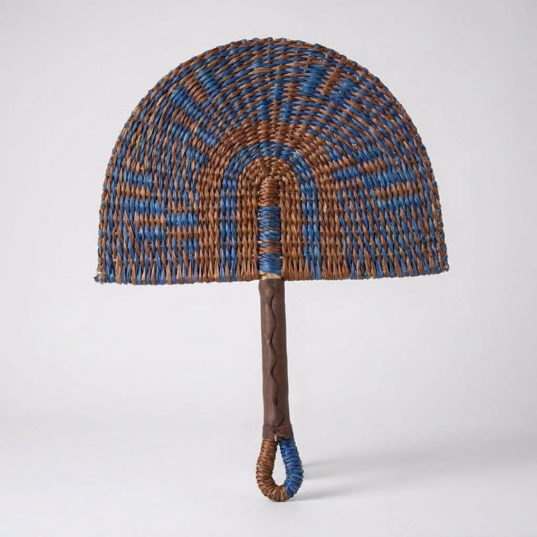 Handwoven Seagrass Fan for Warm Wall Texture