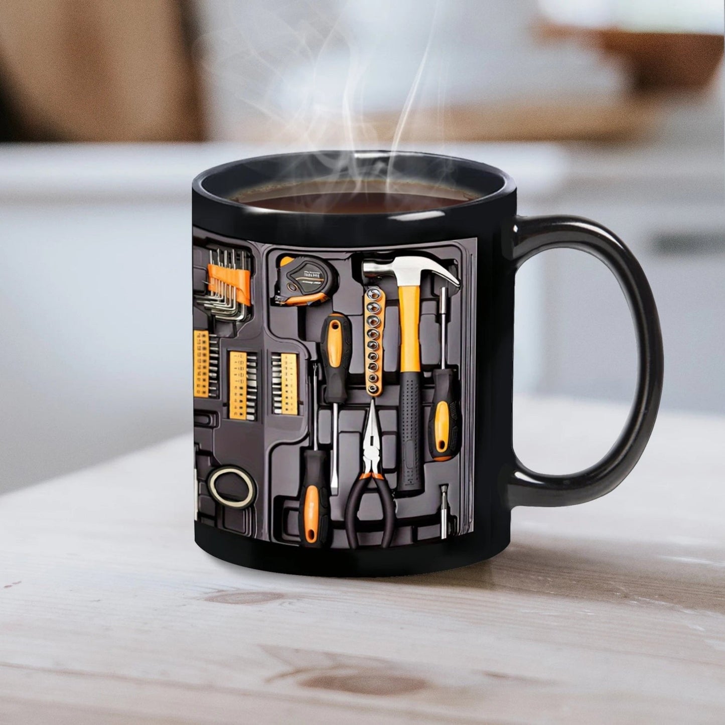 Tool-Themed Coffee Mug For Daily Brew Comfort