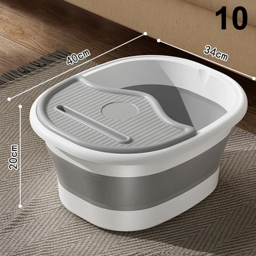 Foldaway Foot Soaking Tub With Massage Rollers