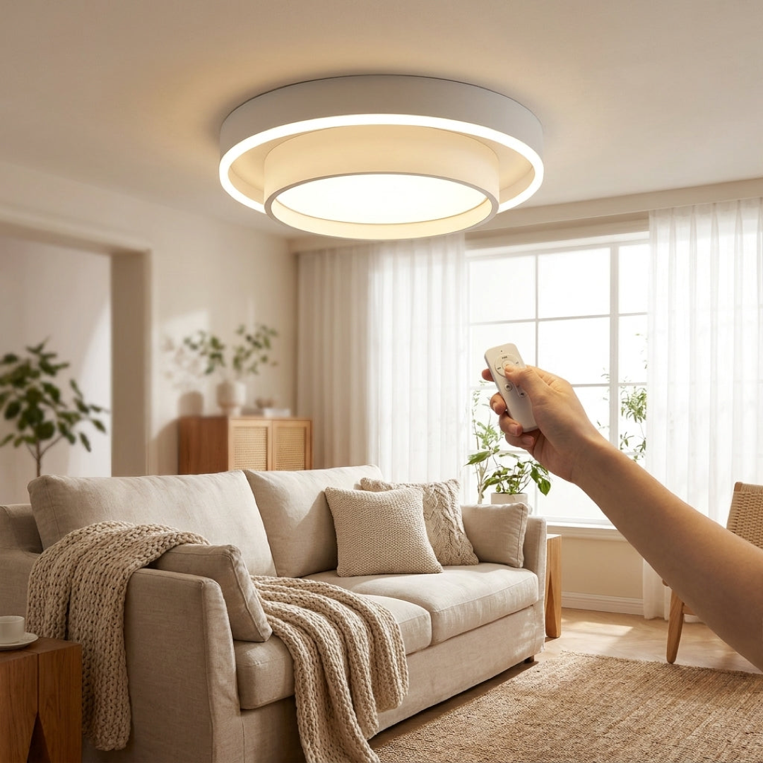 Double Ring LED Ceiling Light – Adjustable Ambiance