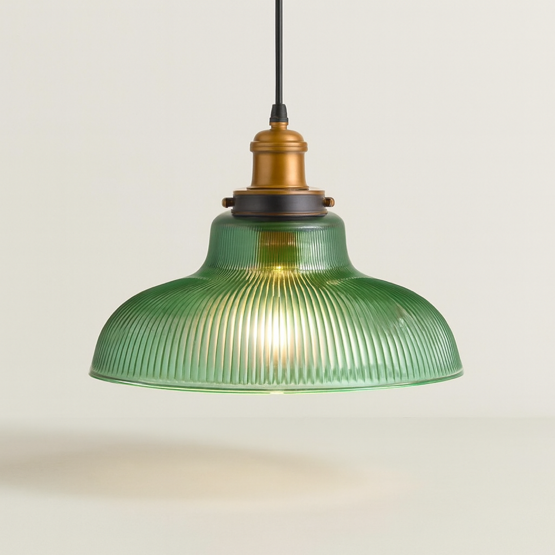 Vintage Glass Pendant Lamp for a Warm Glow