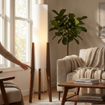 Walnut Floor Lamp for Adjustable Ambience