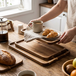 Natural Wood Serving Tray for Effortless Entertaining
