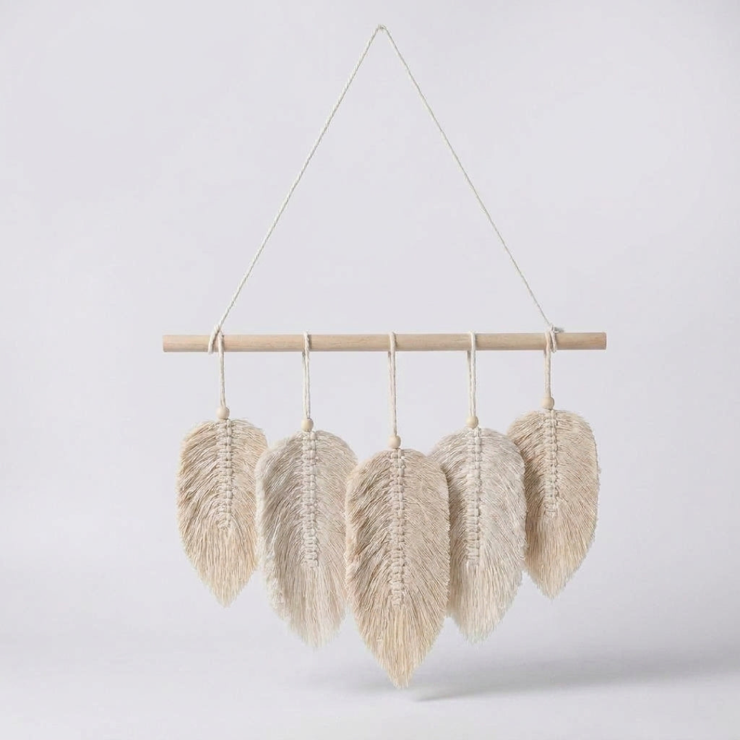 Macrame Leaf Wall Art for Bohemian Warmth