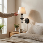 Fabric Shade Wall Sconce for Gentle Reading Light