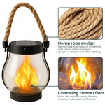 Solar Outdoor Lantern With Flickering Flame