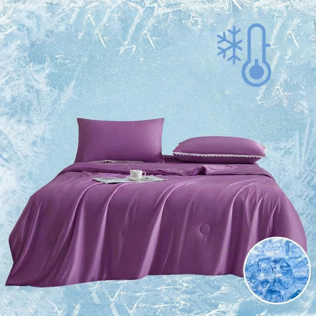 Dual-Sided Cooling Quilt for Restful Sleep