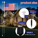 Solar Flag Lights for Bright Patriotic Pathways