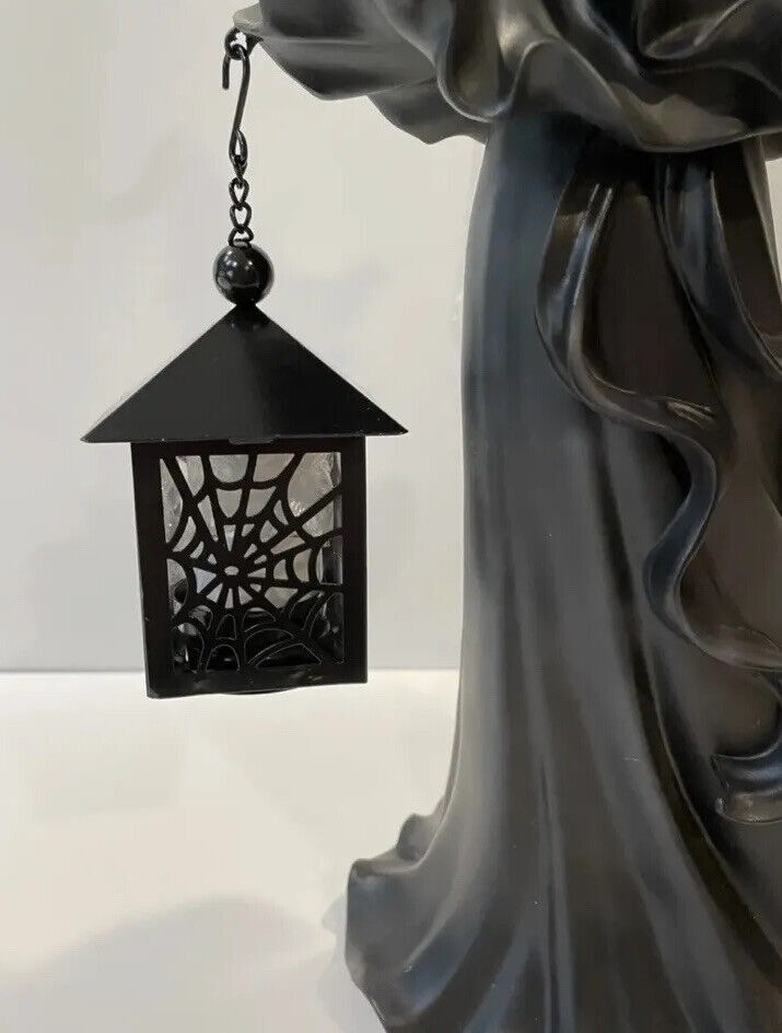 Black Witch Lantern For Cozy Halloween Glow