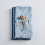 Frayed Cotton Napkin Set for Cozy Tables
