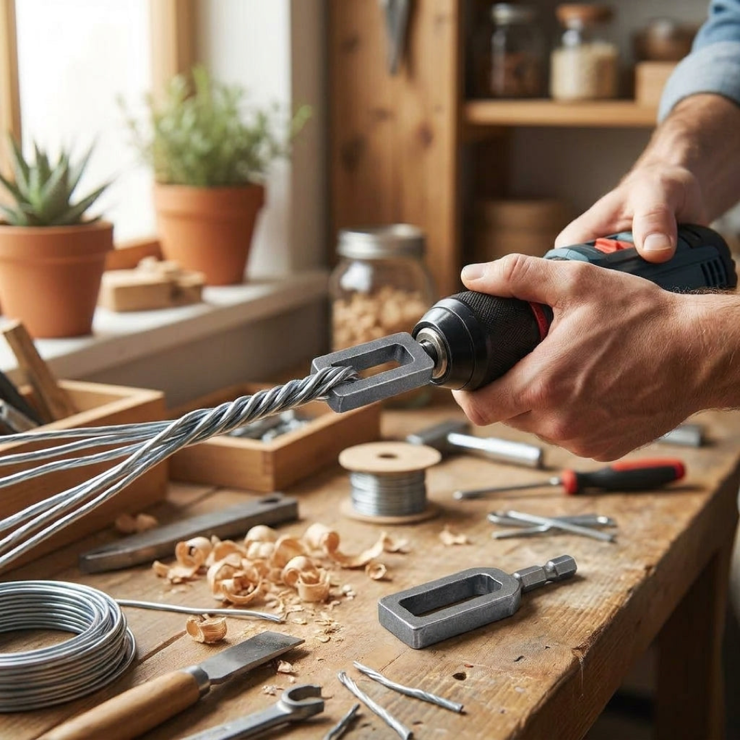 Drill-Powered Wire Twister for Clean Connections