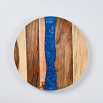 Round Wood Resin Serving Board – Effortless Hosting