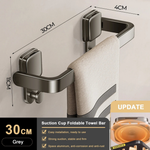 Folding Towel Bar for Damage-Free Organization