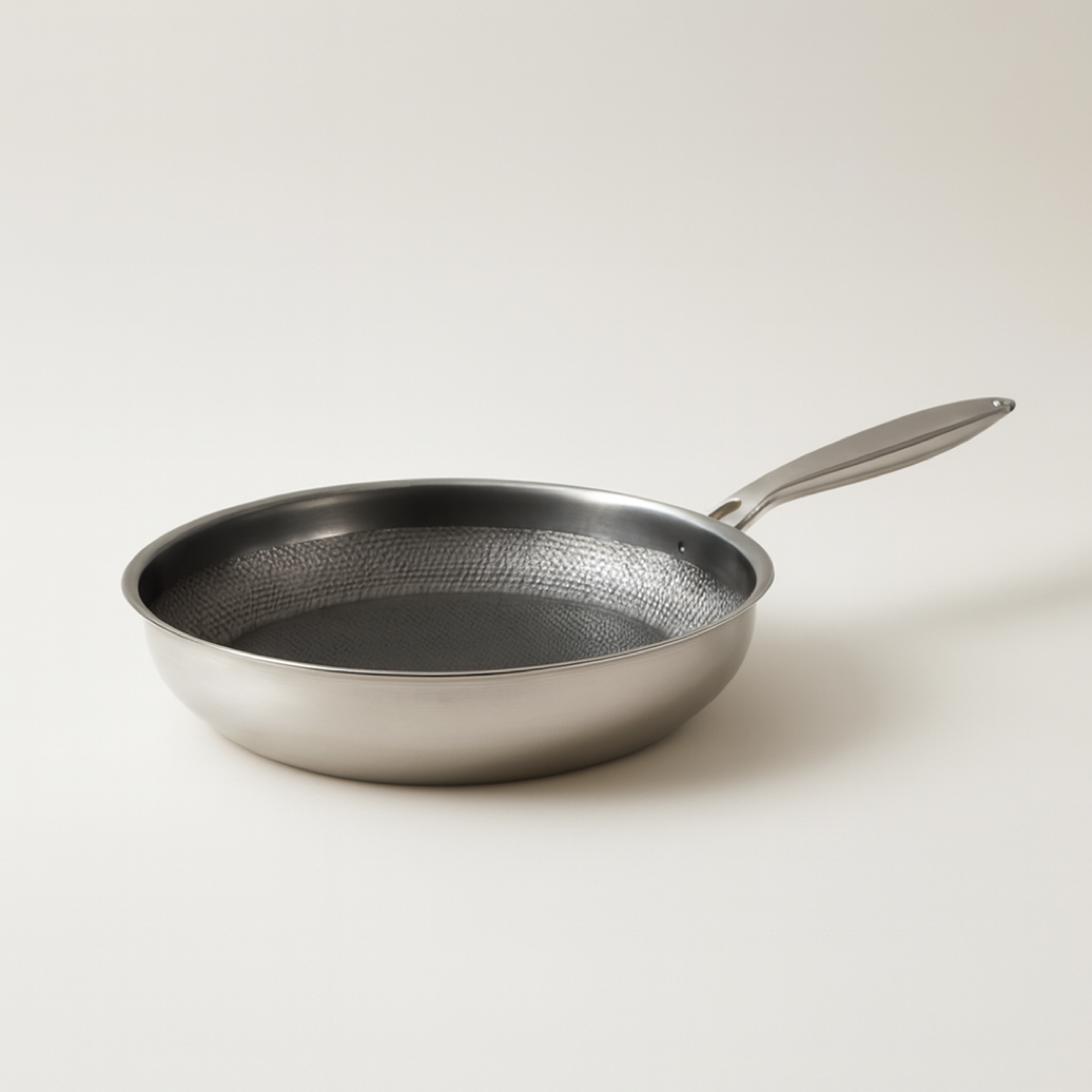 Hammered Titanium Skillet for Easy Cleanup