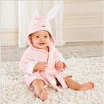 Critter Hood Baby Bathrobe for Cozy Drying